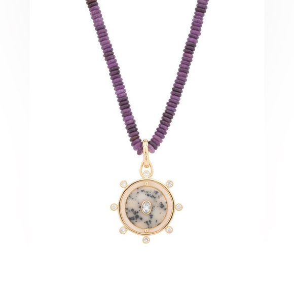 Mignonne Gavigan Billie Amethyst Beaded Charm and Gold Pendant Necklace - Picture 4 of 7